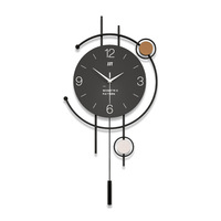 Jam dinding minimalis Modern mewah, jam dinding minimalis mewah Modern untuk ruang tamu kuarsa kelas atas Wajah tunggal bebas lubang Jam dekorasi rumah senyap