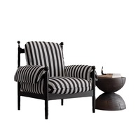 Fauteuil de salon vintage de style français en tissu, chaise de loisirs monoplace de style chinois, fauteuil de designer pour salon et chambre à coucher