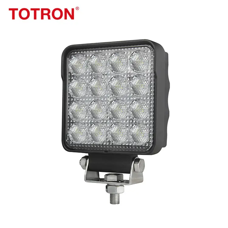 Emark 4 인치 사각형 트랙터 12V 24V 16LED 24W 작업 조명 led 트럭 led 작업 빛 자동차 LED 조명