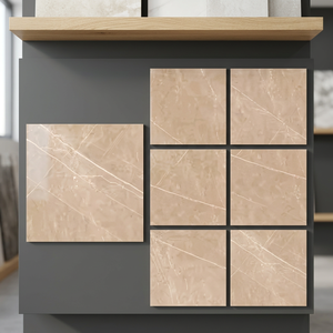 กระเบื้องปูพื้นพอร์ซเลนเคลือบเงา Pietra Gray Stone Look ผิวมันเงาพรีเมียม ขนาด 32x32 นิ้ว ดีไซน์ร่วมสมัย - Product Image 3