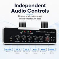 Système de microphone sans fil UHF professionnel X6 avec fonction de mise en sourdine automatique, micro portable pour performances de karaoké professionnelles