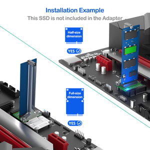 <span class=keywords><strong>M</strong></span>.2 NVMe SSD PCI-e/<span class=keywords><strong>M</strong></span>.2 NGFF B+<span class=keywords><strong>M</strong></span> Key 适配器 PCB 支撑架 笔记本电脑垂直安装 2280 型电脑 600MB/s 现货 - Product Image 3