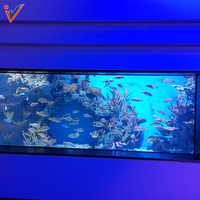 Leyu Factory Direct Large 20-300Mm Aquariums Lucite personnalisés Écologique Luxe Aqua Tank Fish 25W Puissance pour une utilisation en extérieur
