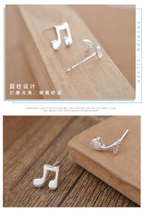 Anting-anting Perak Sterling 925 Berlapis Emas Putih untuk Wanita - Product Image 4