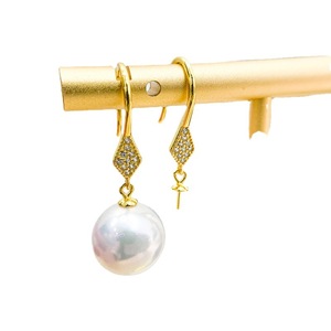 Accessoire en argent S925 pour la création de bijoux, boucle d'oreille en argent tendance avec perle de 8 à 12 mm, 21557, boucles d'oreilles pendantes DIY, support vide pour ongles - Product Image 5