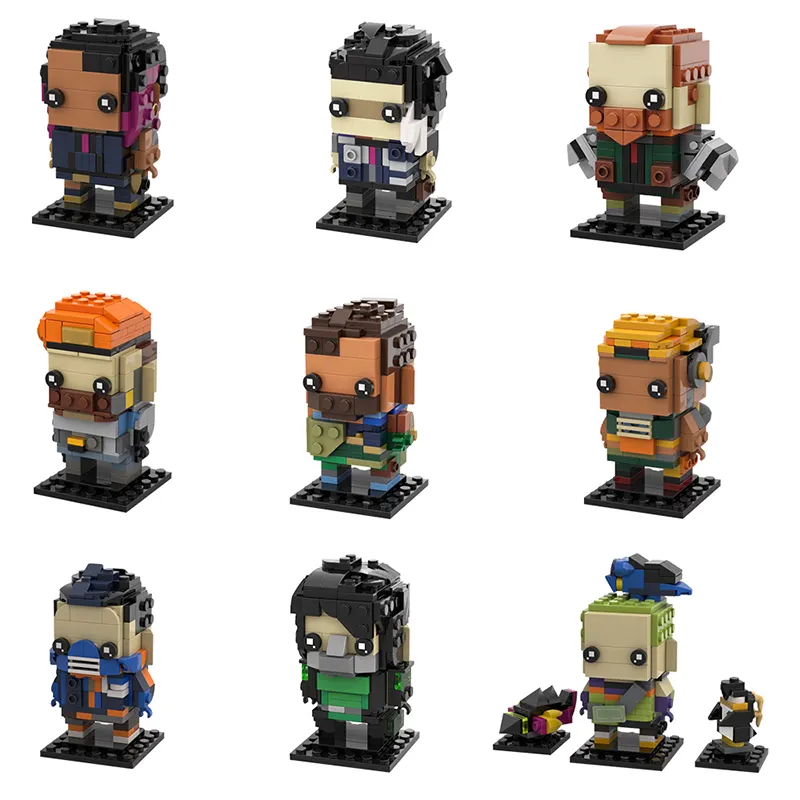 Серия игр GoldMoc Role Reyna/Yoru/Breake/Viper/Fade/Harbor/srimstone/Raze/Gekko Brickheadz