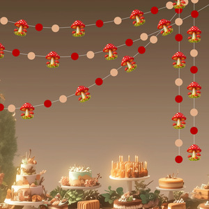 DAMAI PVC Wildflower Garlands Non-Toxic Party Hanging <b>Decorations</b> Flower Bunting Backdrop Indoor <b>Wedding</b> Birthday Decor - Product Image 5