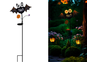 <span class=keywords><strong>Lampe</strong></span> solaire LED fantaisie en forme de chauve-souris avec accents d'ailes, éclairage effrayant pour allée de jardin, haute luminosité, résistante à l'eau IP65, Halloween - Product Image 6