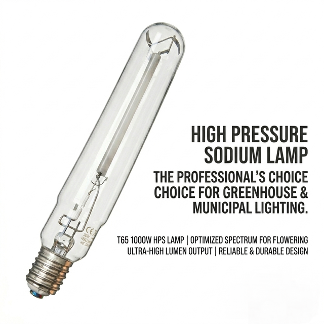 T21 High Pressure Sodium Lamp E40 E39 Mogul Base Tubular HPS Bulb 2000K for Greenhouse Plant Grow Light & Street Lighting