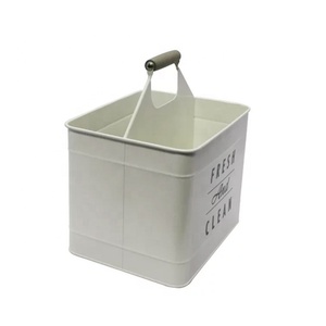 Organisateur d'argenterie en <span class=keywords><strong>acier</strong></span> <span class=keywords><strong>galvanisé</strong></span> Porte-couverts Récipient de rangement pour la lessive Nettoyage de la lessive en métal Organisateur pour la lessive - Product Image 2