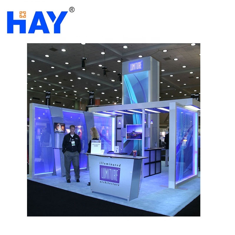 Impression personnalisée Portable Autoportant Double Face Led Présentoir D'exposition Stand