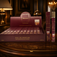 Office Travel Festival Brunch Semprotan Parfum Pria & Wanita Burgundy Amber Gaya Pena Kotak Mewah Tahan Lama