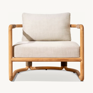 Sassanid Outdoor All-weather Rope Teak Patio Muebles de jardín Hotel de lujo Muebles de exterior <span class=keywords><strong>Maro</strong></span> Solid Teak Lounge Chair - Product Image 2