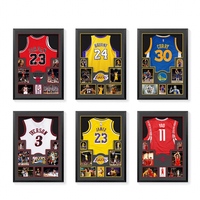 Affiche de maillot de star de basketball, peinture décorative avec signature de joueur célèbre, ornement mural pour club de fitness
