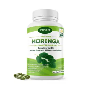 OEM doğal madde Moringa tozu sebze kapsülleri Moringa yaprak enerji metabolizması bağışıklık desteği