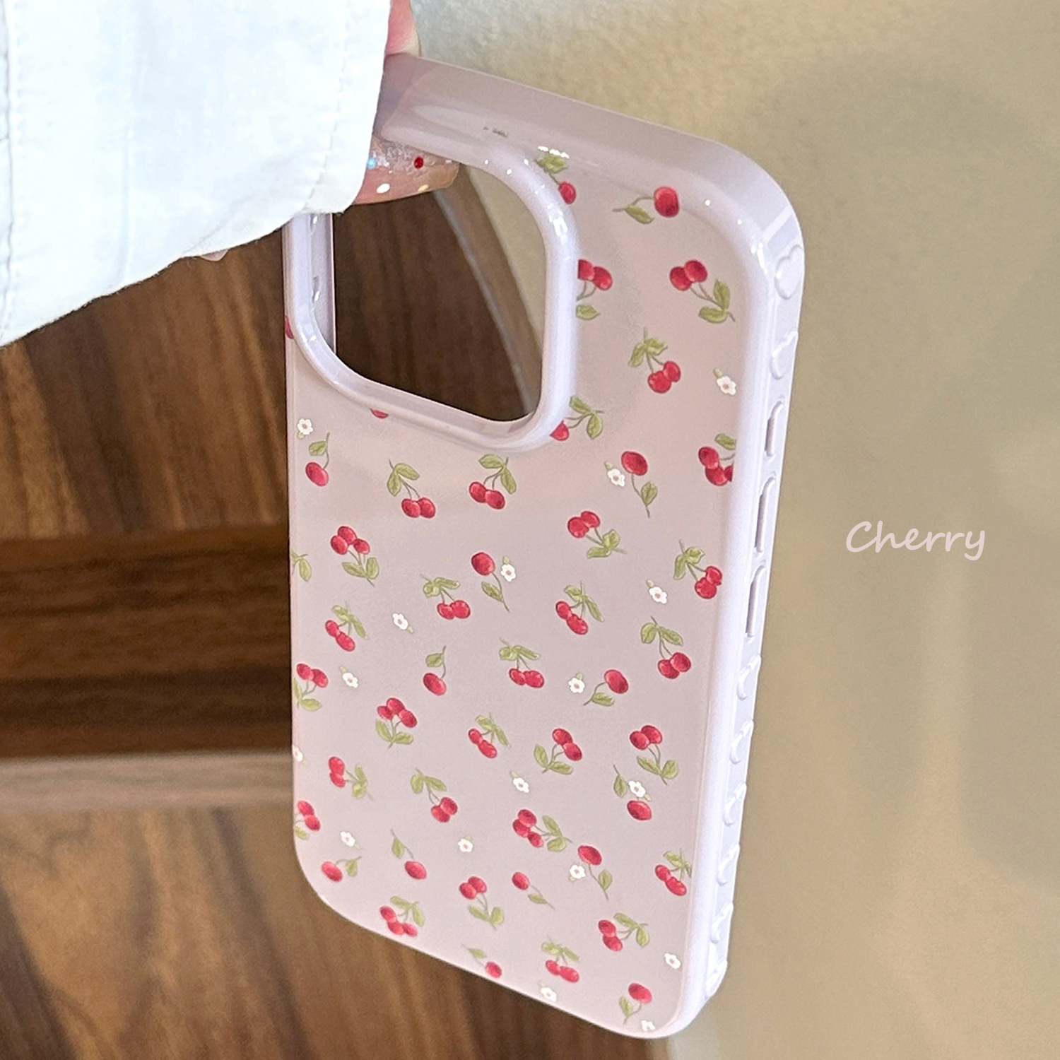 Mulberry Purple, Small White Cherry Blossoms