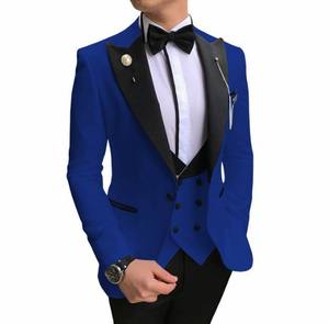 Großhandel Herren anzüge Slim Fit <span class=keywords><strong>3</strong></span> Stück Notch Revers <span class=keywords><strong>Prom</strong></span> Smoking Groom smen für die Hochzeit (Blazer Weste Hosen) - Product Image 5