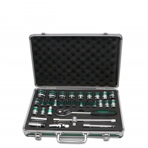 Naichi Socket Wrench Set 32Pcs 1/2 In Cr-V Steel <b>Polished</b> <b>Chrome</b> Plating Machine Repair Tools Combination Kit - Product Image 4