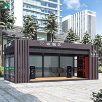 Cabines de fumoir en conteneurs pour centres commerciaux et abris de voiture, en acier, design contemporain