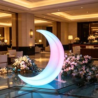 Moderne LED-Mondnachtlampe 16 Farben APP-Steuerung Solar-USB-Aufladung Wasserdichte Wandleuchte für Schlafzimmer Hochzeit Party Dekoration