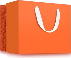 Sac en papier de luxe personnalisé avec logo imprimé, en carton, pour cadeaux et shopping, avec poignée en corde - Product Image 1