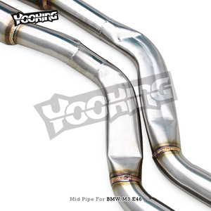 Tubo medio de escape de acero inoxidable ODM para BMW M3 E46 2004-2006 tubo de escape deportivo de carreras con resonador - Product Image 3