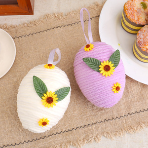 ของตกแต่งอีสเตอร์ DAMAI รูปไข่ทำจากโพลีเอสเตอร์ทอ ลายดอกไม้ เหมาะสำหรับงานปาร์ตี้วันหยุด ตกแต่งบ้าน และงานอีเว้นท์ธีมอีสเตอร์ - Product Image 5