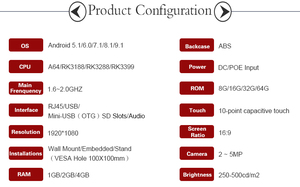 Prix pas cher 10.1/15.6.21.5/32 pouces nouveauté tablette POE 21.5 pouces RK3566 Android Wifi écran tactile AIO PC avec montage VESA - Product Image 6