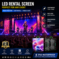 Pantalla LED de Alquiler para Exteriores TOPvision P3.91, Panel LED Resistente al Agua y al Polvo, Alta Frecuencia de Actualización para Conciertos y Eventos