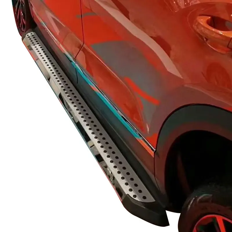Placa de passo lateral para carro em liga de alumínio, adequada para Nissan Qashqai 2019, estribos de limiares fixos
