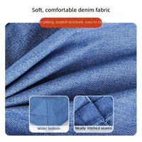 Sac en jean non personnalisé, sac en toile avec option de shopping écologique, tissu grande capacité pour la fabrication de sacs