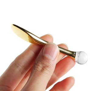 Espátula de plástico para maquillaje, crema facial de belleza blanca y negra, cuchara cosmética, venta al por mayor - Product Image 2