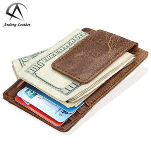 Portefeuille fin Andong pour homme, porte-cartes en cuir de vache véritable, blocage RFID - Product Image 1