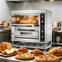 Four de Cuisson Commercial Haute Qualité Grande Capacité en Acier Inoxydable 2 Niveaux 6 Plaques, Personnalisation Facile