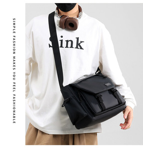 New Men's Fashion Single Shoulder Waist Messenger <b>Bag</b> Large Capacity for Students Gym Business Travel - Product Image 6