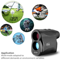 Télémètre de golf haute précision avec optique 6X, fonction de verrouillage du drapeau, mode vitesse, étanchéité IP54, pour extérieur, emballage personnalisé