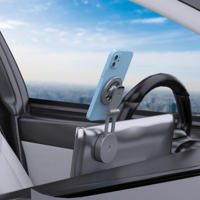 Support magnétique portable pour téléphone, fixation pour ordinateur portable et tableau de bord de voiture avec adhésif 3M pour écran de véhicule électrique Tesla