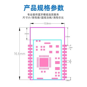 Module de communication sans fil Jdy 40 2.4G Rf, interface Uart, 16.6x10.8mm - Product Image 1