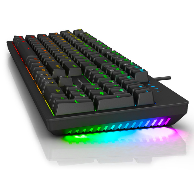 Wholesale 104 Keys  Colorful Side  Light  USB Wired Keyboard  Ergonomic  RGB Backlit Mechanical Gaming Keyboard for PC Laptop