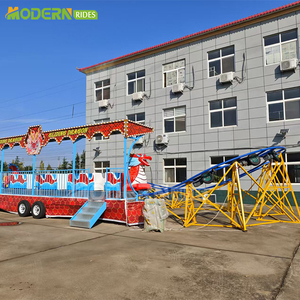 Manèges modernes pour fêtes foraines et parcs d'attractions, équipement mobile et portable sur remorque, mini-roller Dragon pour extérieur et centres commerciaux - Product Image 4