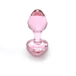 Jouet anal en verre en forme de cœur pour adultes - Product Image 2