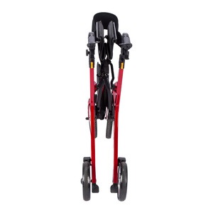 Lightweight Aluminium Frame Medical <strong>Rollator</strong> <strong>Walker</strong> with Seat and Backrest for Seniors for Outdoor Use - Product Image 2