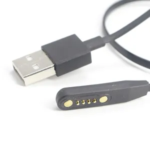 Custom שטוח USB 2.0 כדי 4 פינים מחברים מגנטי פוגו פין טעינה חכם שעון