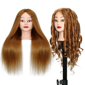 Maniquí de cosmetología de cabello humano Real 100%, práctica de salón, muñeco de entrenamiento de peluquería con cabeza y hombros - Product Image 1