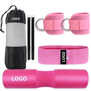 Hot Sale Custom Logo 7 PCS Pack Barbell Pad With Carry Bag Fitness Gym Accessories