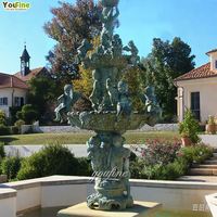 Taille personnalisée coulée fontaine angélique Sculpture Cherubin Fontaine Bronze Laiton