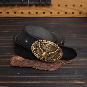 Plaque <span class=keywords><strong>Harley</strong></span> en laiton de style rétro pour <span class=keywords><strong>ceinture</strong></span> de moto en cuir de vachette pour hommes - Product Image 4