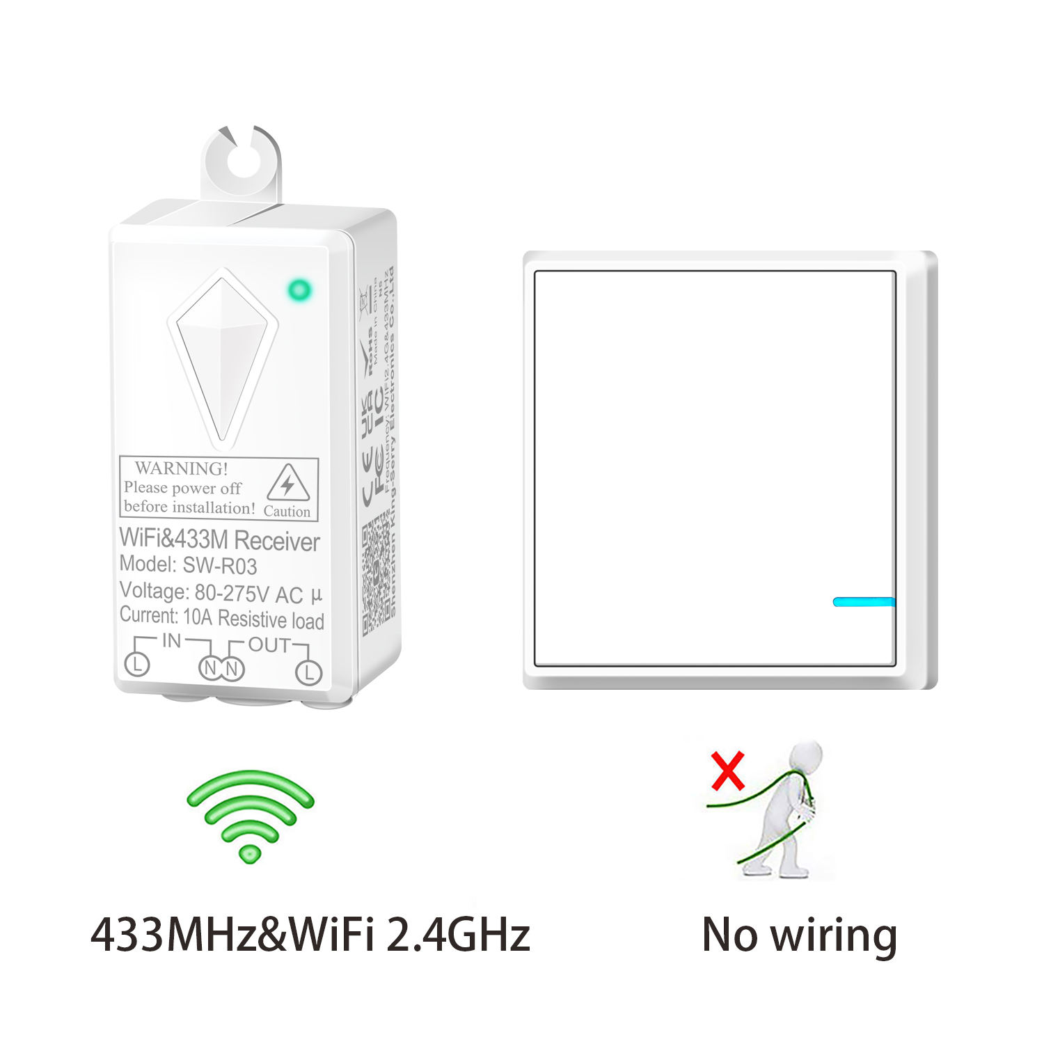 1 commutateur sans fil de bande + 1 contrôleur