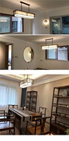 Lustre rectangulaire en maille dorée personnalisé pour hôtel, abat-jour en tissu en acier inoxydable, lustre moderne pour restaurant, bureau, maison, LED