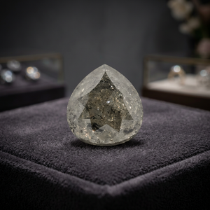 Diamantes de Sal y Pimienta en Forma de Pera de 1.31 ct, 6.33x5.92x4.01 mm, Claridad VS2, Corte Excelente/Bueno para Joyería - Product Image 2